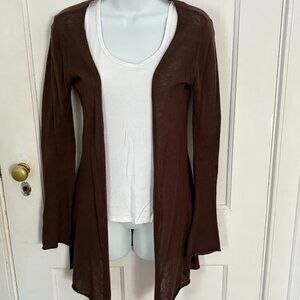 Acrobat 100% Cotton, Chocolate Brown Cardigan, Size XS